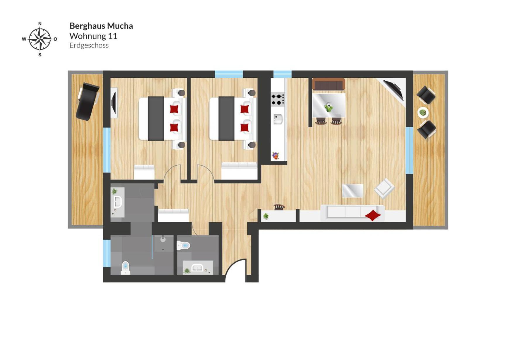 Berghaus Mucha - Ferienwohnungen - Naturpark Partner โบลสเตอร์แลง ภายนอก รูปภาพ